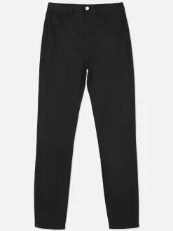 Jean Skinny Enduit à Taille Haute