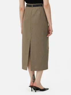 Jupe Crayon Mi-longue Taille Haute