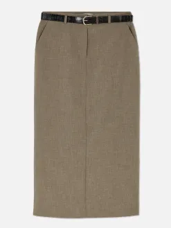 Jupe Crayon Mi-longue Taille Haute