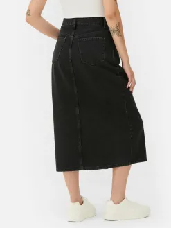 Jupe Mi-longue En Jean