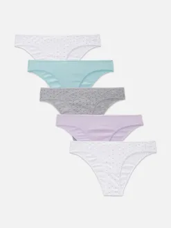 Lot De 5 Culottes Brésiliennes à Imprimé Tendance