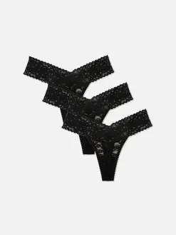 Lot De 3 Strings Bandeau En Dentelle Essential