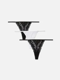 Lot De 3 Strings En Dentelle Essential