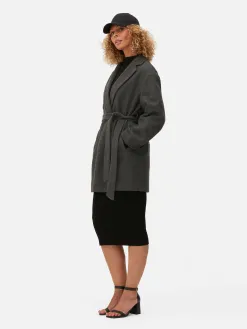 Manteau Cache-cœur à Ceinture