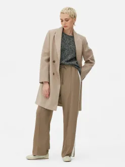 Manteau Croisé En Sergé