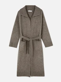 Manteau-cardigan Long Tricoté