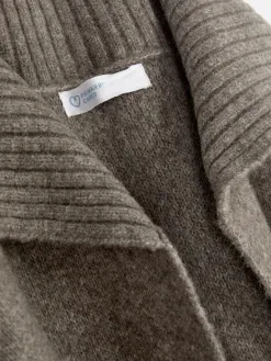 Manteau-cardigan Long Tricoté