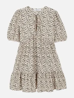 Mini Robe Froncée à Smock