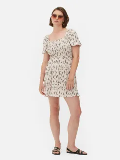 Mini Robe Froncée En Plissé