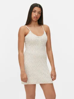 Mini Robe Moulante à Bretelles Fines