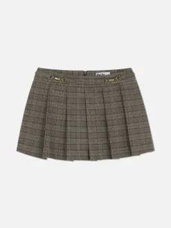 Mini-jupe-short à Carreaux Avec Mors Rita Ora