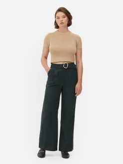 Pantalon Large à Boucle à Coordonner