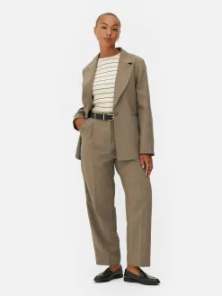 Pantalon Plissé à Ceinture