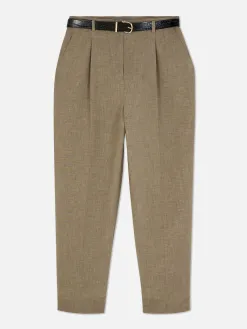 Pantalon Plissé à Ceinture
