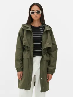 Parka Imperméable à Cordon De Serrage