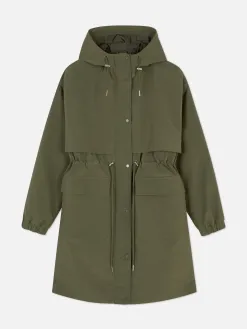 Parka Imperméable à Cordon De Serrage