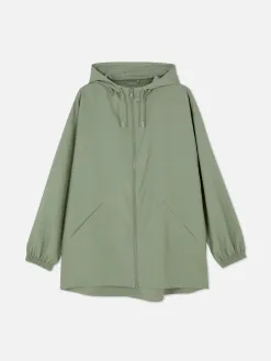 Parka Imperméable Légère à Capuche