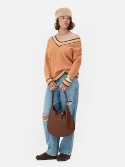 Pull à Col En V Style Vintage Rita Ora