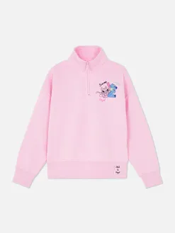 Pull à Col Zippé Disney Stitch & Angel