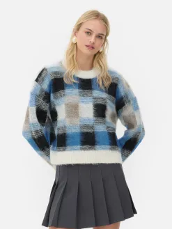 Pull Brossé à Carreaux Rita Ora