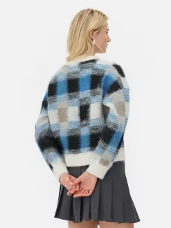 Pull Brossé à Carreaux Rita Ora