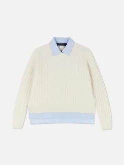 Pull Chemise Deux-en-un
