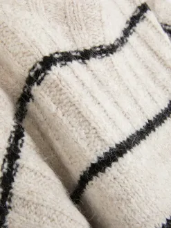 Pull Droit à Rayures
