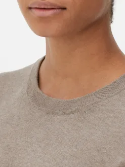 Pull En Maille Fine à Col Ras-du-cou