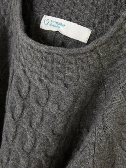 Pull En Maille Torsadée à Col Montant