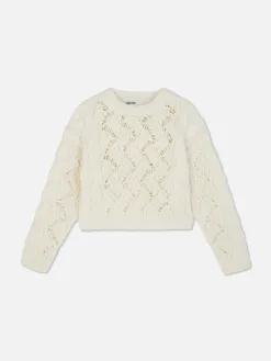 Pull En Maille Torsadée Ajourée Rita Ora