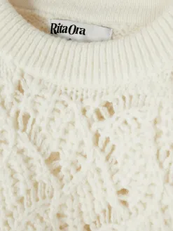 Pull En Maille Torsadée Ajourée Rita Ora