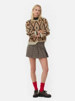 Pull En Tricot à Motif Losange Rita Ora