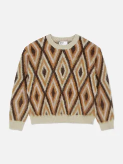 Pull En Tricot à Motif Losange Rita Ora