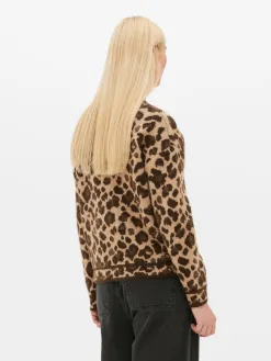 Pull Léopard à Col En V