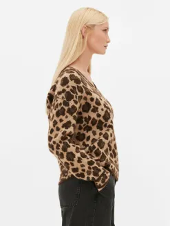 Pull Léopard à Col En V