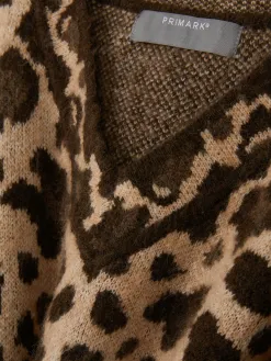 Pull Léopard à Col En V