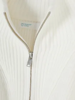 Pull Tricoté à Encolure Zippée