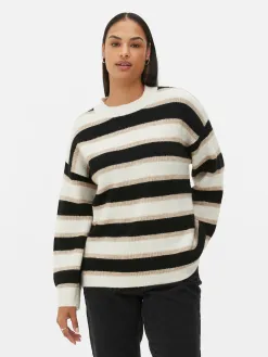 Pull Tricoté Avec Manches à Revers