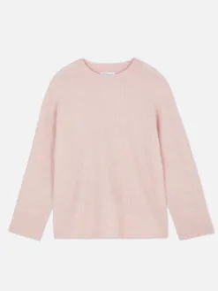 Pull Tricoté Avec Manches à Revers