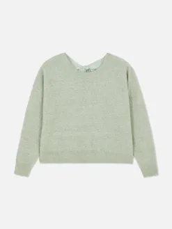 Pull Tricoté Avec Nœud Dans Le Dos