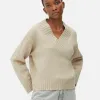 Pull Tricoté épais à Col En V