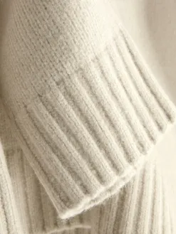 Pull Tricoté épais à Col En V