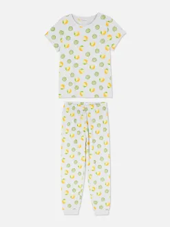 Pyjama à Manches Courtes En Jersey Imprimé