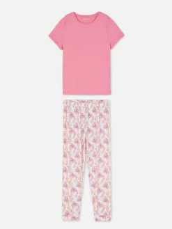 Pyjama à Manches Courtes Et Motif