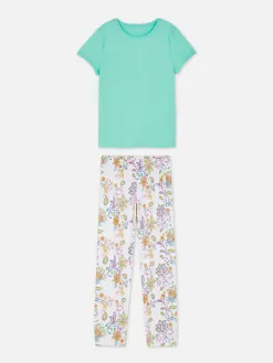 Pyjama à Manches Courtes Et Motif