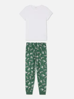 Pyjama à Manches Courtes En Jersey Imprimé