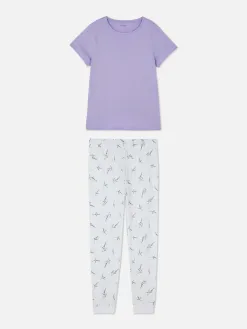 Pyjama à Manches Courtes En Jersey Imprimé