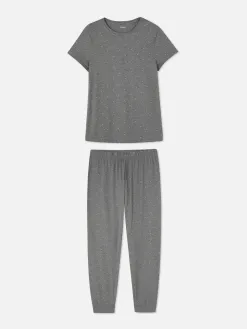 Pyjama à Manches Courtes En Jersey Imprimé