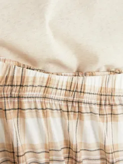 Pyjama à Manches Courtes Et à Motif écossais