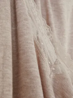 Pyjama à Manches Longues Avec Finitions En Dentelle